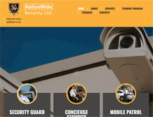 Tablet Screenshot of nationwidesecurity.ca